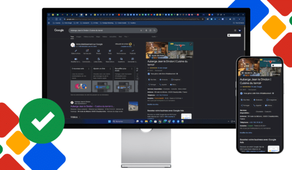 Restauration et optimisation de la fiche Google de l’Auberge Jean le Dindon