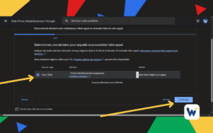 fiche google suspendue